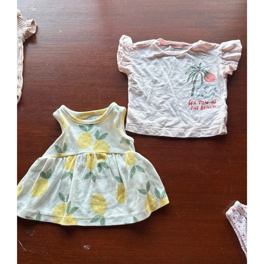 CARTERS baby girls lot of outfits ribbed tank peplum dresses with shorts, etc